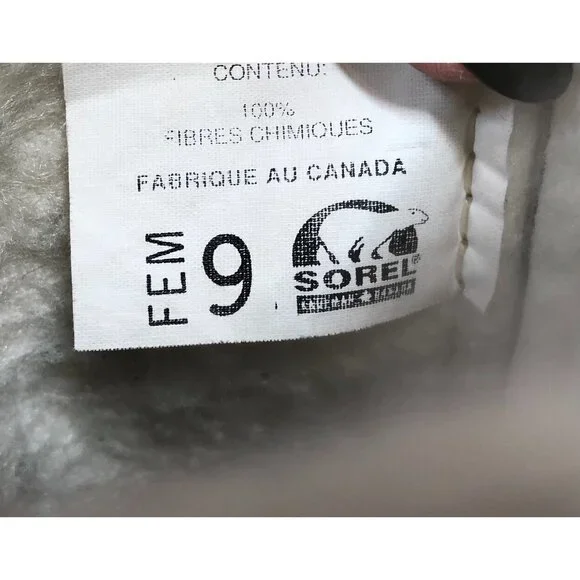 SOREL Nanook Faux Fur Trim Lace Up Mid-Calf Leather Winter Snow Boots Womens 9 ( - Picture 10 of 11